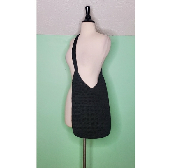 Madison Studio Black Crochet Boho Crossbody Bag - Picture 3 of 6